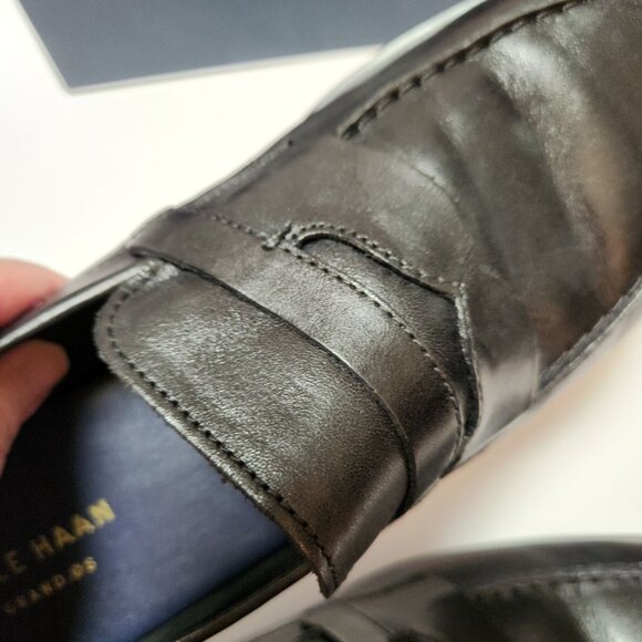 Cole Haan Mens Fleming Penny Loafer Size 8.5M Black Leather Slip-On Dress Shoes - Picture 15 of 15